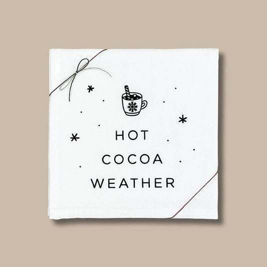 Hot Cocoa Weather Tea Towel | Kitchen Towel