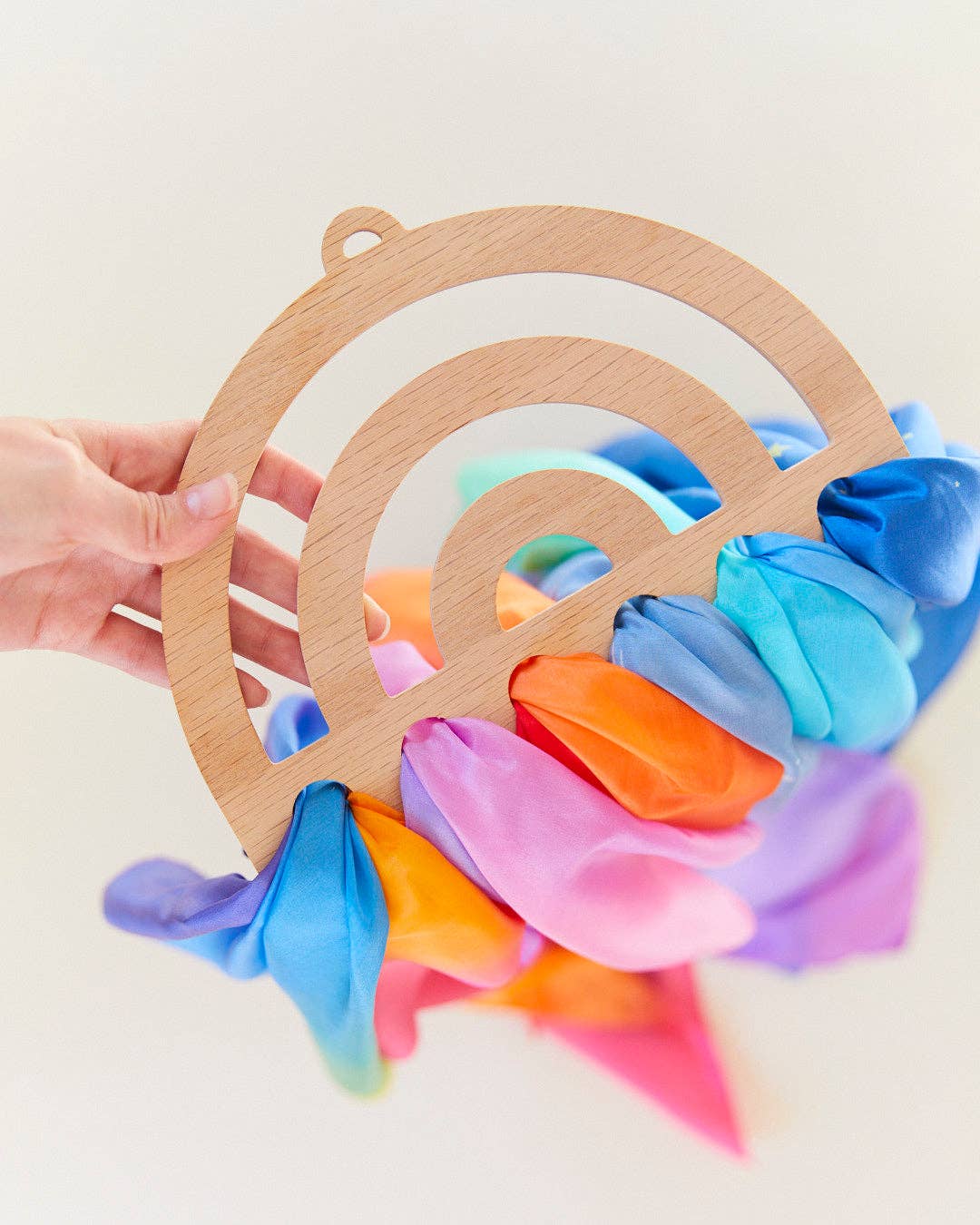 Wooden Rainbow Display for Playsilks, Cloth, Waldorf Toys