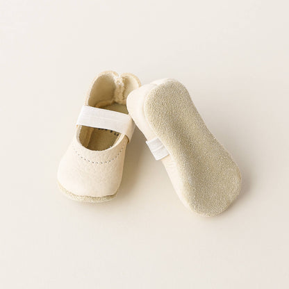 Baby Leather Mary Janes | Almond