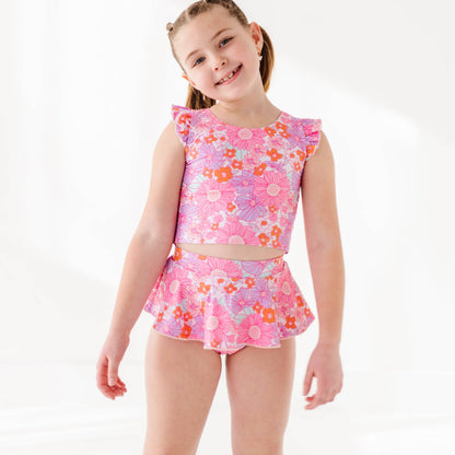 Two-Piece Skirted Swimsuit | Floral