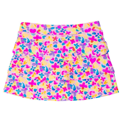 Girls Vibrant Neon Active Skort | Multi-Color