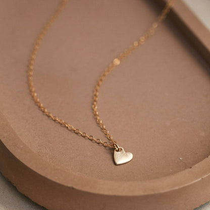 Tiny Heart Necklace | 14kt Gold Fill