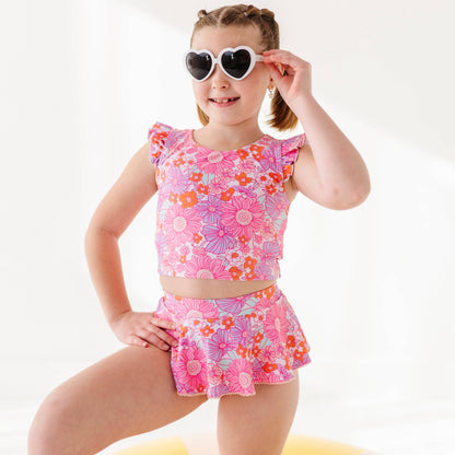 Two-Piece Skirted Swimsuit | Floral