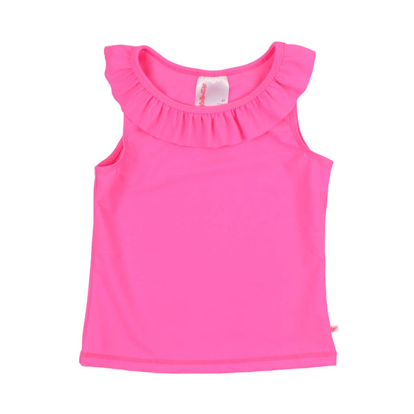 Active Ruffle Tank Top | Neon Magenta