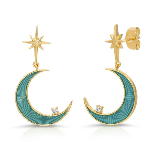 La Lune Earrings - Ocean Blue