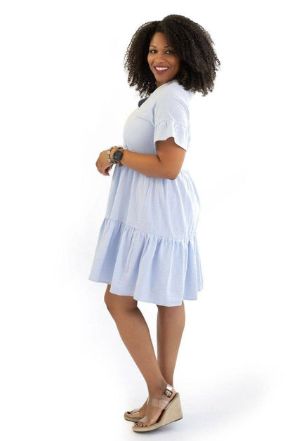 Nursing Dress With Pockets | Bell Sleeve | Periwinkle