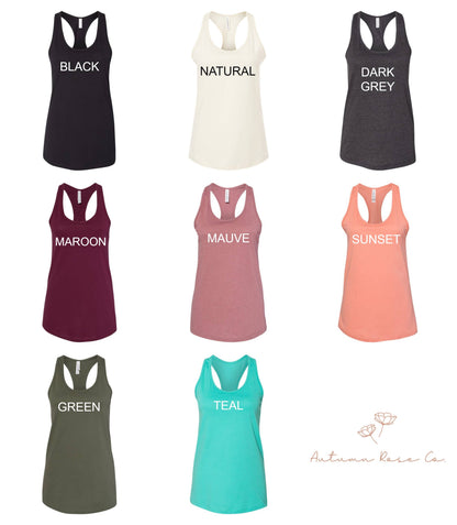 Wisconsin Floral Racerback Tank Top