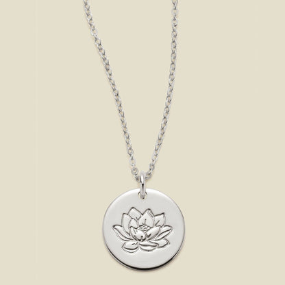 Birth Flower Necklace, 1/2"