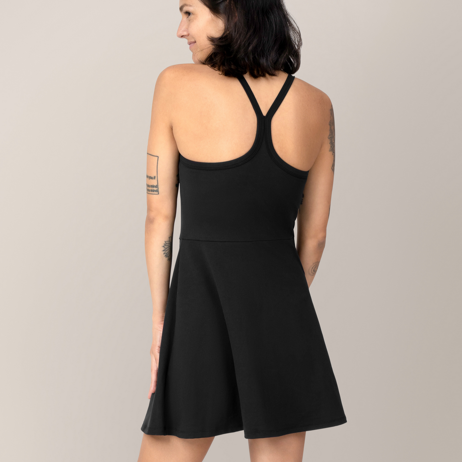 Stevie Active Racerback Nursing Dress | Black  Athena's Market