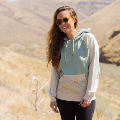 Organic Hoodie Sweatshirt | Unisex | Rainbow Mountains