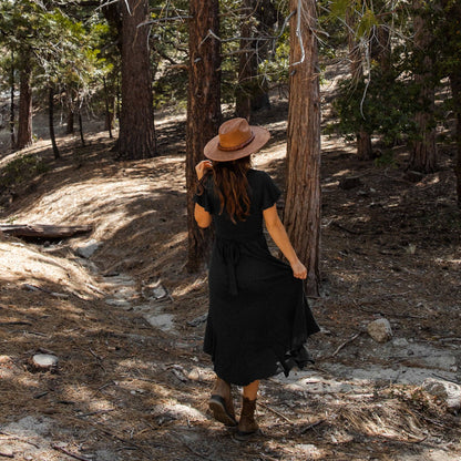Ruffle Wrap Organic Dress | Eclipse