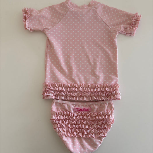 Pre-Loved RuffleButts Pink Two-Piece Swimsuit | 5