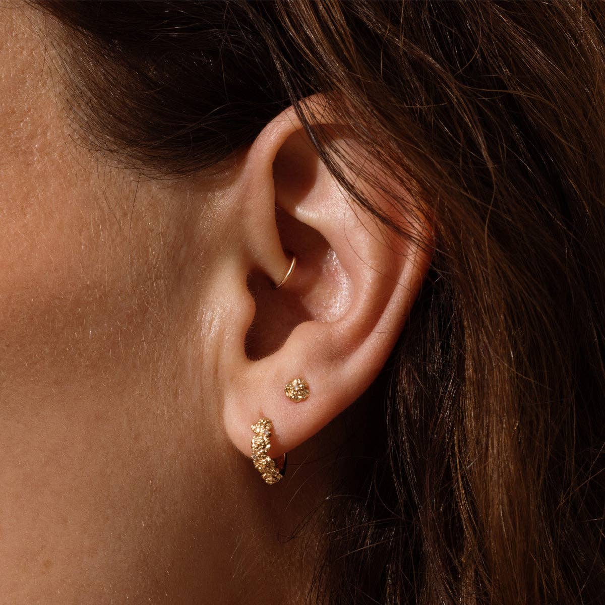 CZ Birth Flower Stud Earrings | January