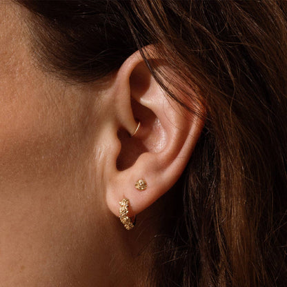 CZ Birth Flower Stud Earrings | January