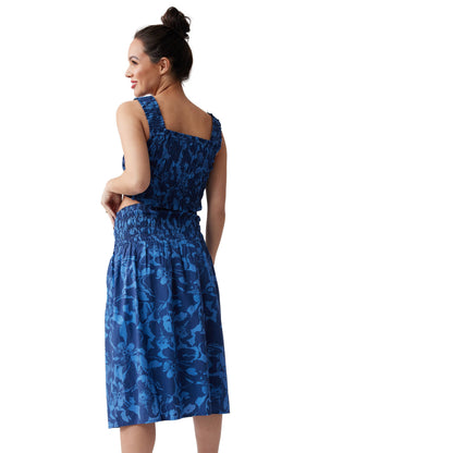 Maternity Poplin Tank & Midi Skirt Set