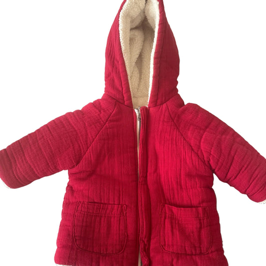 First Impressions Red Coat, 3-6M (Pre-Loved)