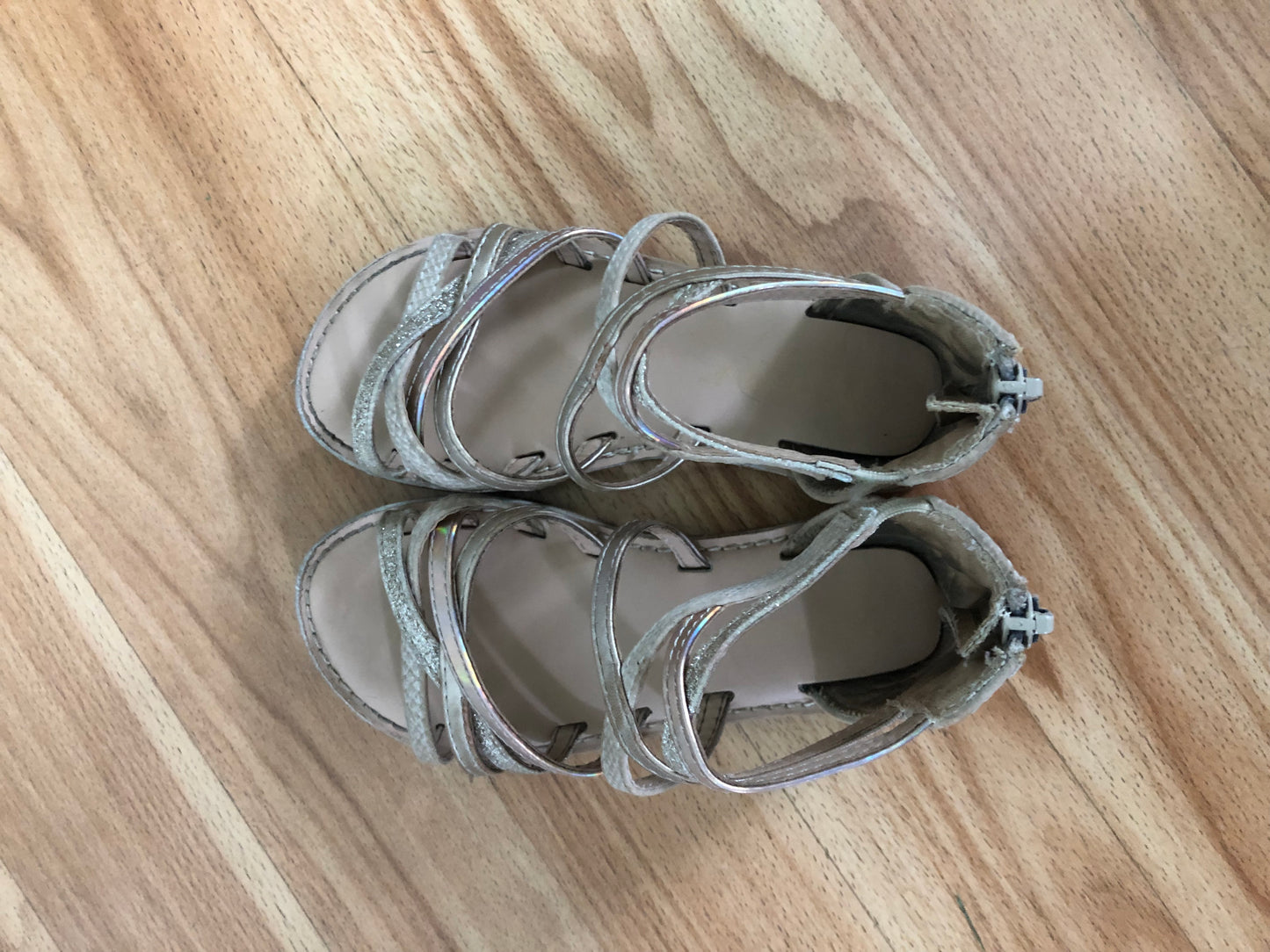 Cat & Jack Sparkly Gladiator Sandals Toddler 10 (Gently Used)