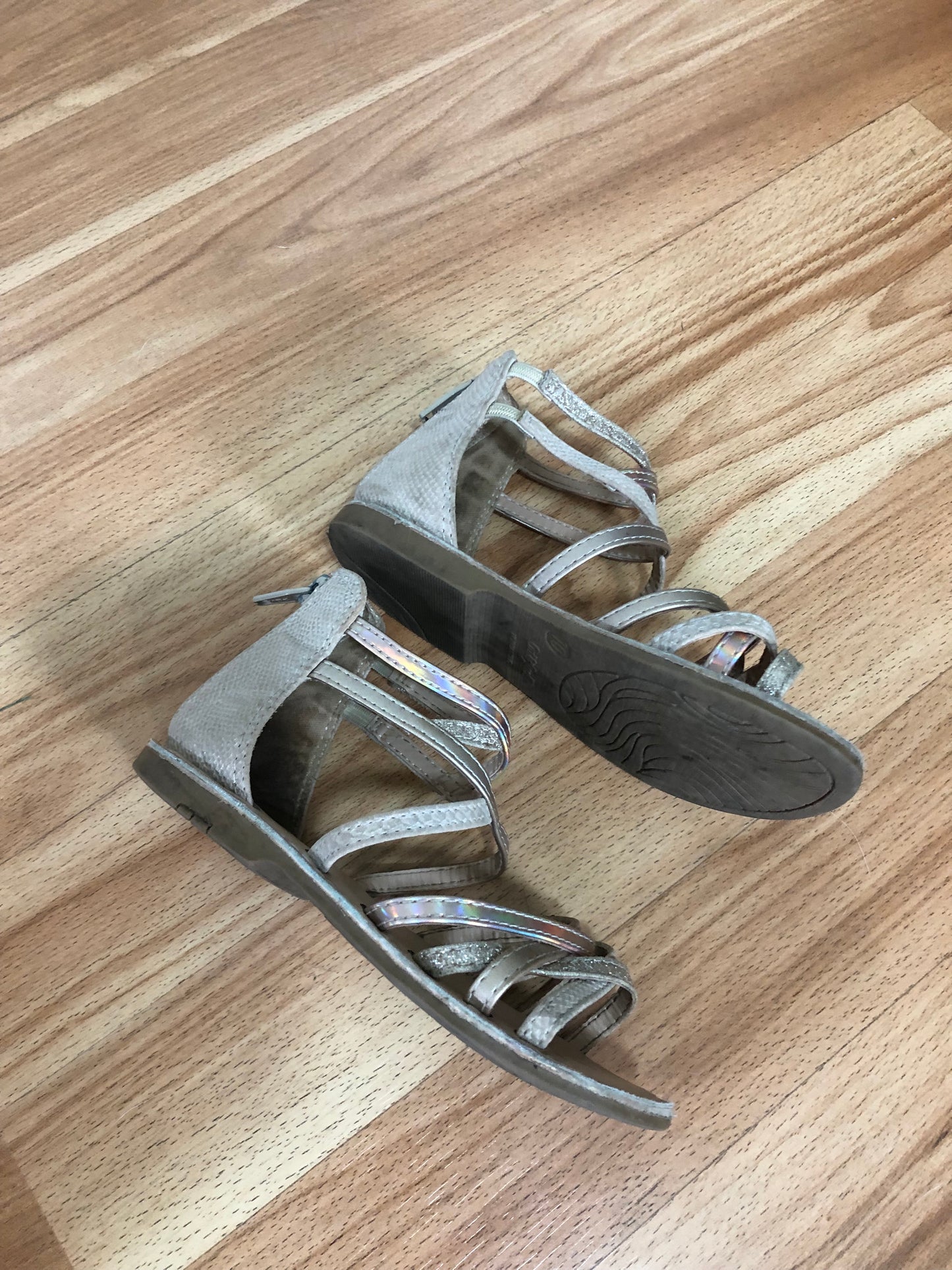 Cat & Jack Sparkly Gladiator Sandals Toddler 10 (Gently Used)