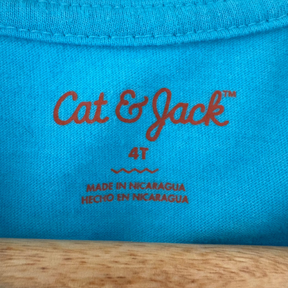 Fox Roller Skating T-shirt, 4T | Blue (Pre-Loved)