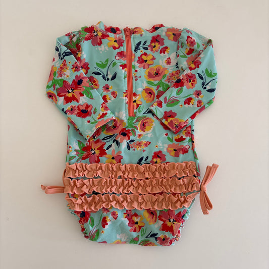 RuffleButts LS Swimsuit, 6-12M (Pre-Loved)