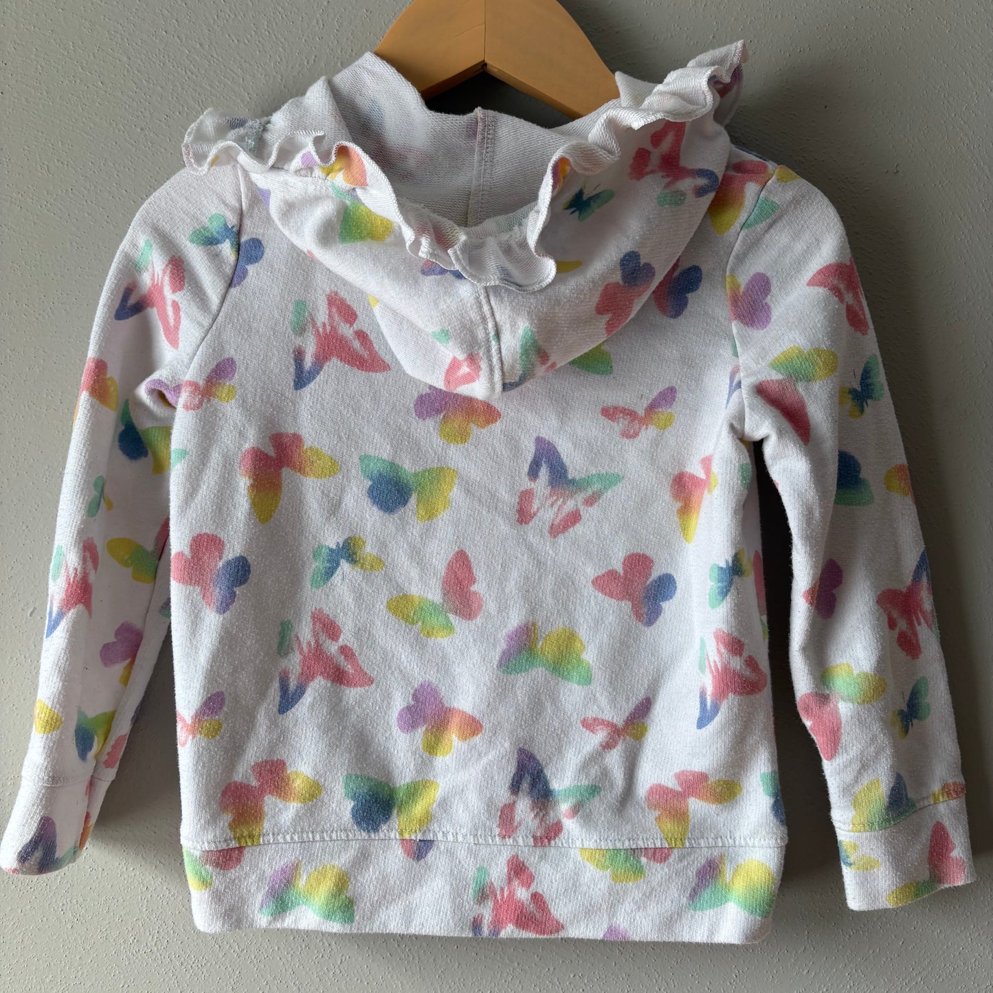 Zip Up Hoodie Sweatshirt, 3T | Colorful Butterflies (Pre-Loved)