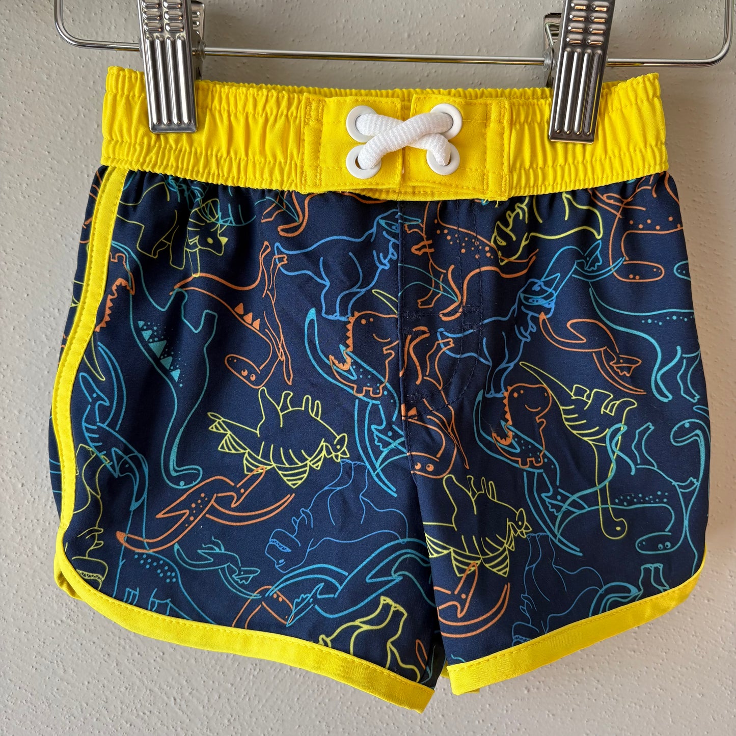 Swim Trunks + Shirt, 0-3M | Dinosaurs (Pre-Loved)