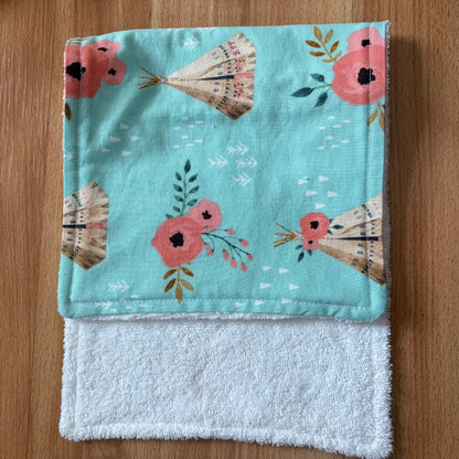 Baby Burp Cloth Set | Peach