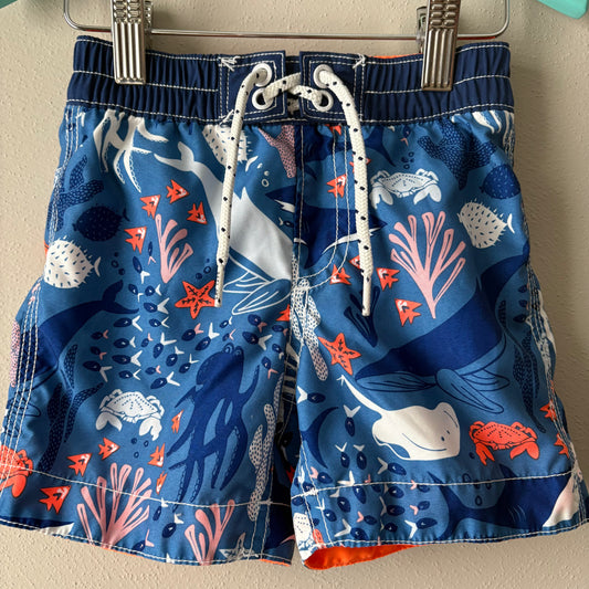 Blue Ocean Animal Swim Trunks, 18-24M (Pre-Loved)