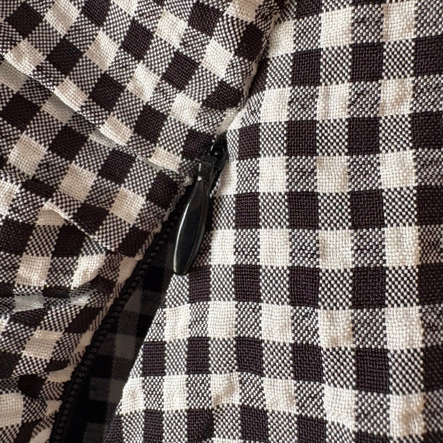 Sleeveless Nursing Dress, XL | Black & White Gingham (Pre-Loved)