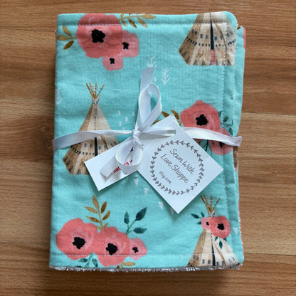 Baby Burp Cloth Set | Peach