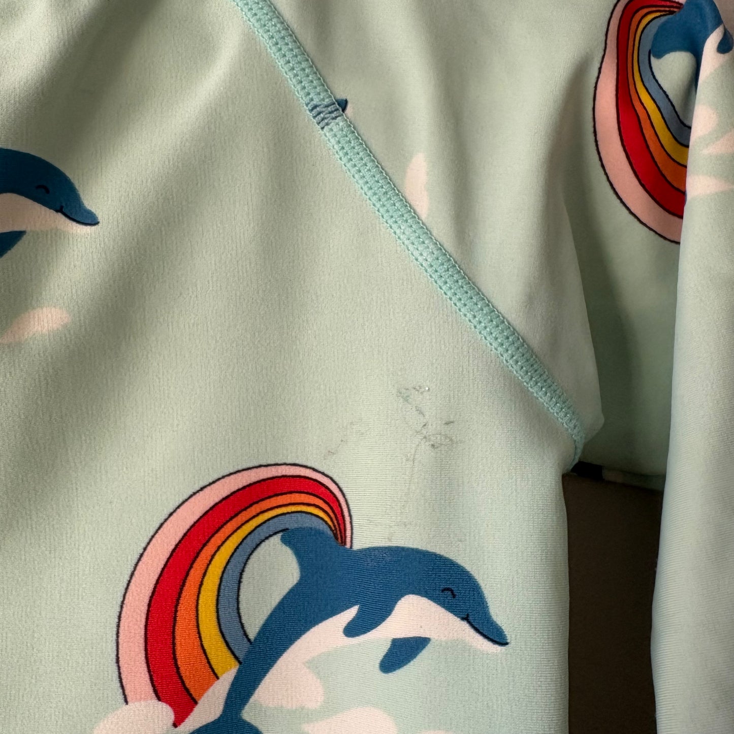 Long Sleeve Swim Shirt, 18-24M | Dolphins & Rainbows (Pre-Loved)
