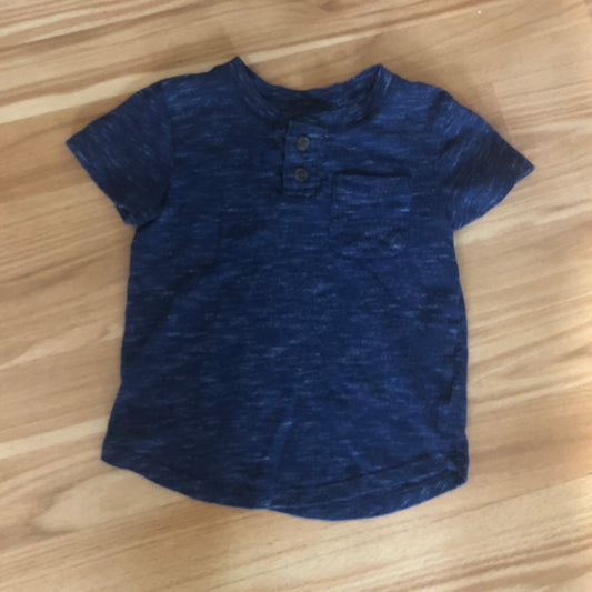 Navy Blue Short Sleeve Shirt 12M (Gently Used)