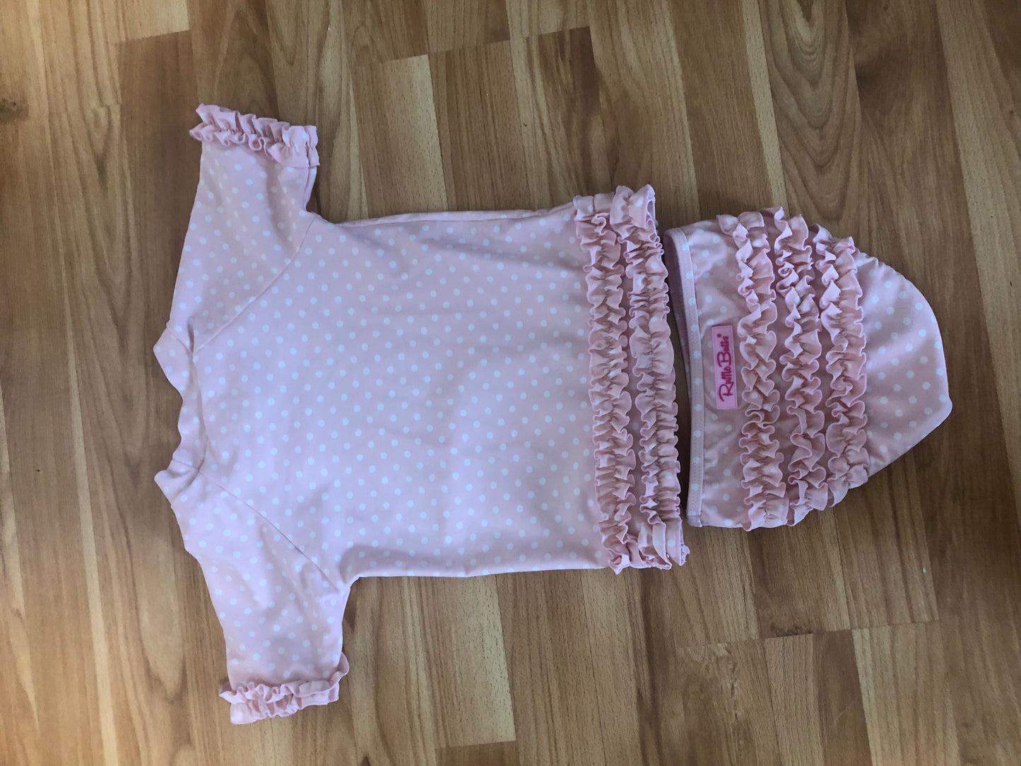 RuffleButts Pink Swimsuit Two-Piece size 5 (Gently Used)