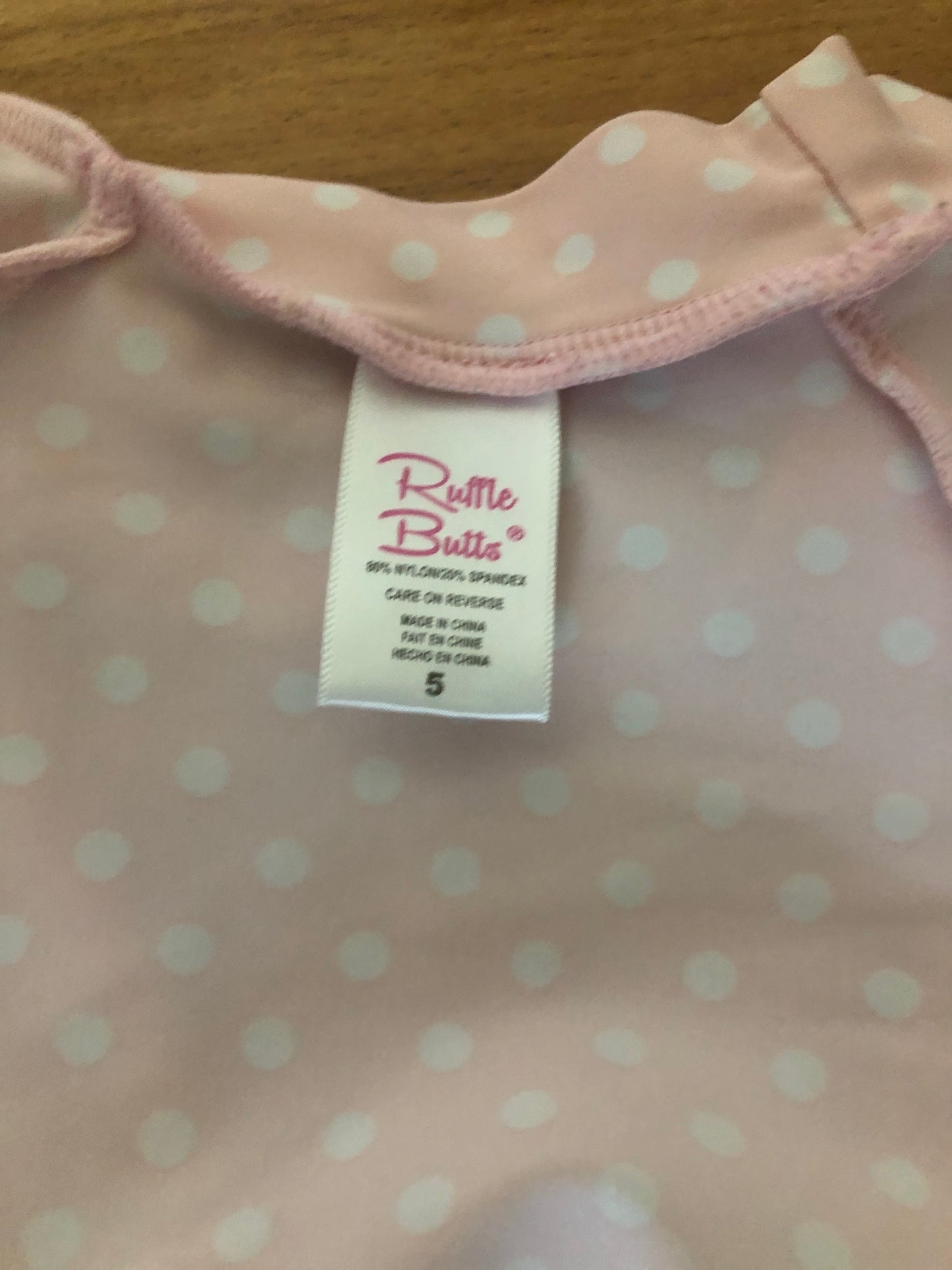 RuffleButts Pink Swimsuit Two-Piece size 5 (Gently Used)