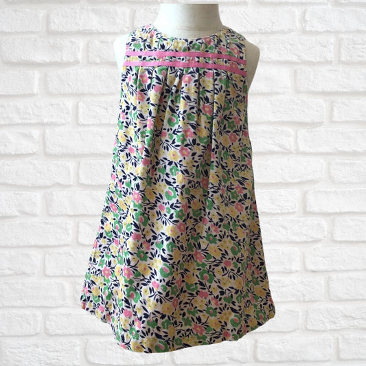 Baby Boden Floral Corduroy Dress 18-24M (Pre-Loved)