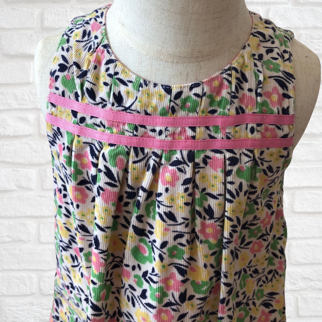 Baby Boden Floral Corduroy Dress 18-24M (Pre-Loved)