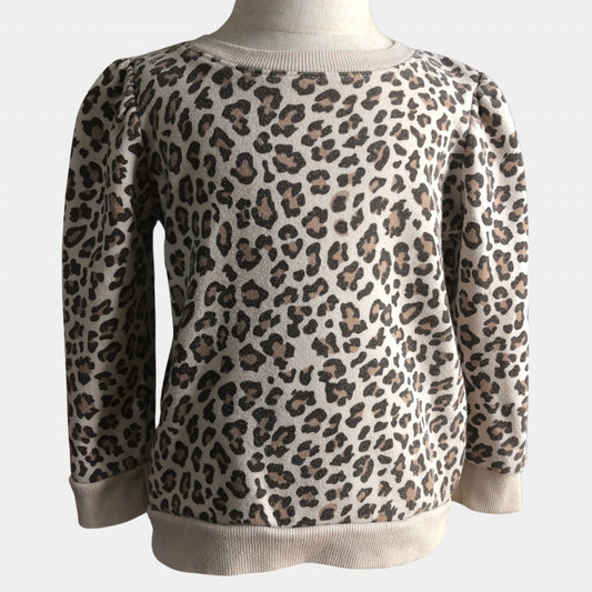 Grayson Mini Leopard Print Sweatshirt 3T