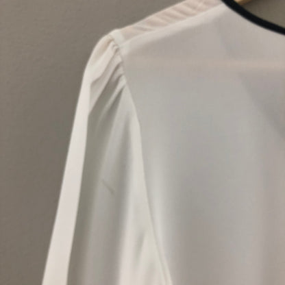 Maternity & Nursing-Friendly Blouse, Size 2 | Sheer Ivory (Pre-Loved)
