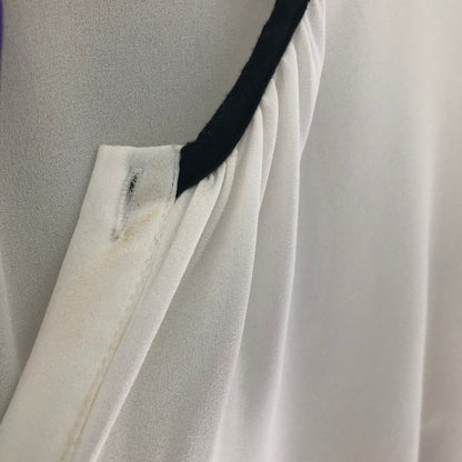 Maternity & Nursing-Friendly Blouse, Size 2 | Sheer Ivory (Pre-Loved)