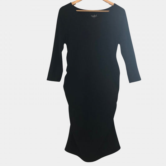 Isabel by Ingrid & Isabel Black Long Sleeve Maternity Dress, size Large