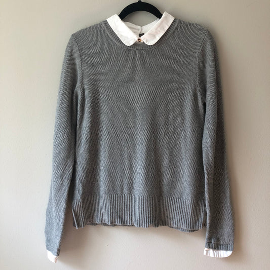 Seraphine Maternity Gray Collared Sweater, Medium (Pre-Loved)