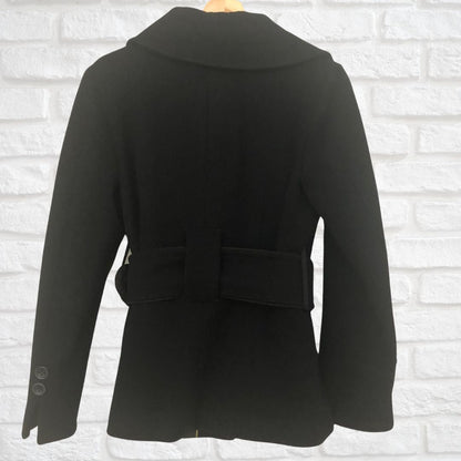 Soia & Kyo Black Pea Coat, Small (Pre-Loved)