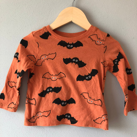 Old Navy Orange Bat Long Sleeve Shirt, 18-24M (Pre-Loved)