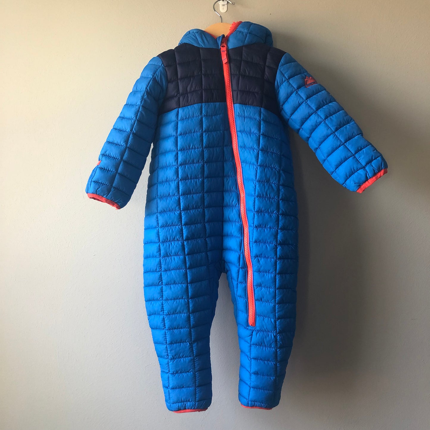 Snozu Blue & Orange Toddler Snowsuit, 24M