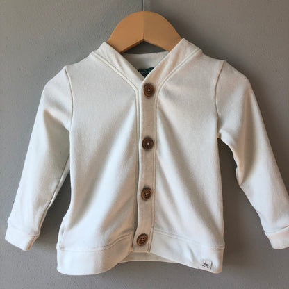 Little Road Co. White Cardigan Sweater, 12-18M (Pre-Loved)