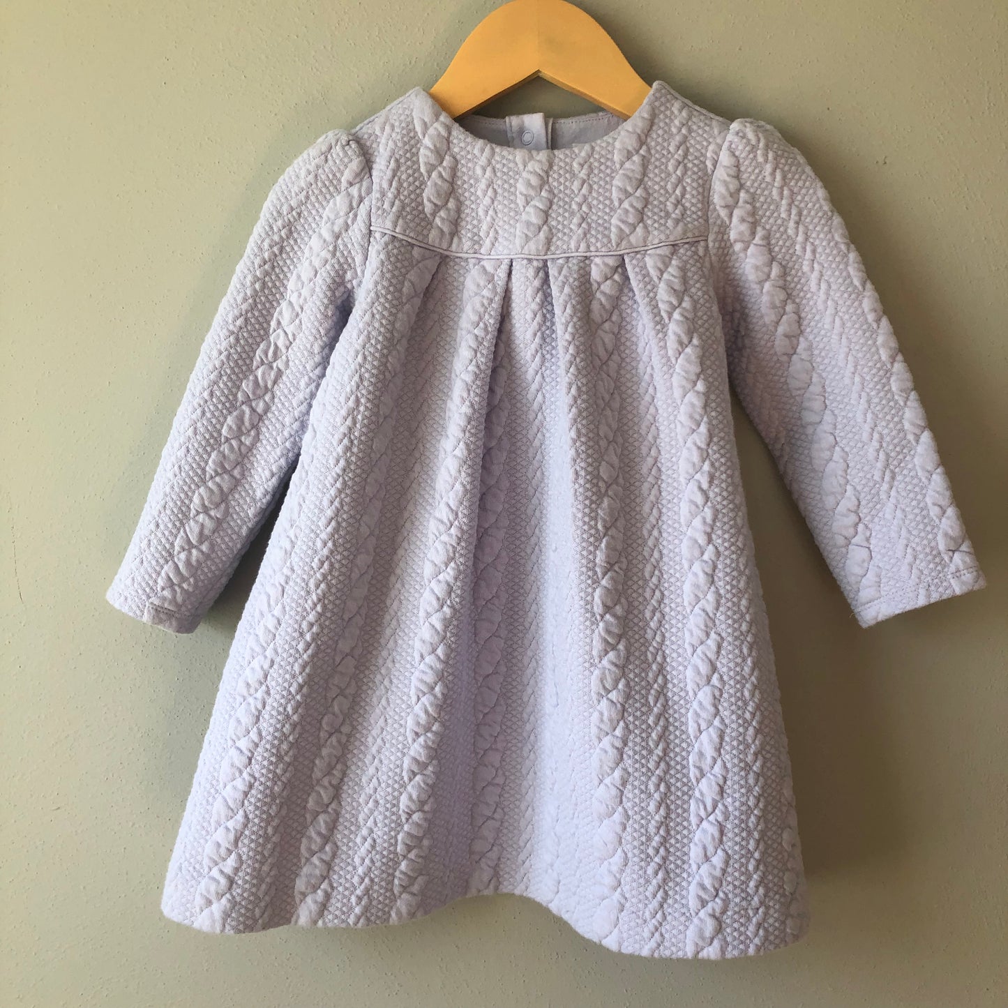 Janie and Jack Lavender Long Sleeve Quilted Dress, 18-24M (Pre-Loved)