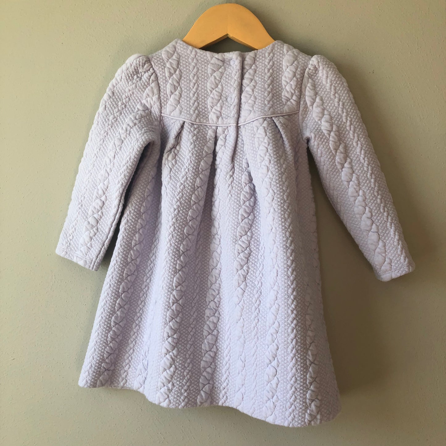 Janie and Jack Lavender Long Sleeve Quilted Dress, 18-24M (Pre-Loved)