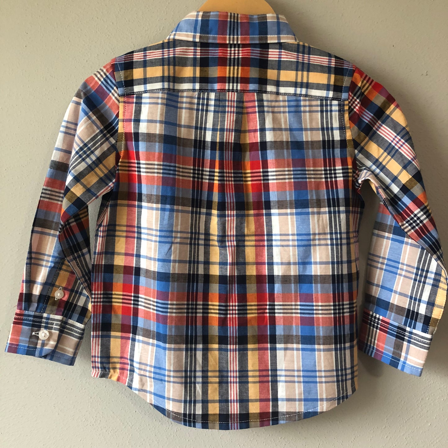 Janie and Jack Colorful Plaid Button Up Shirt, 18-24M (Pre-Loved)