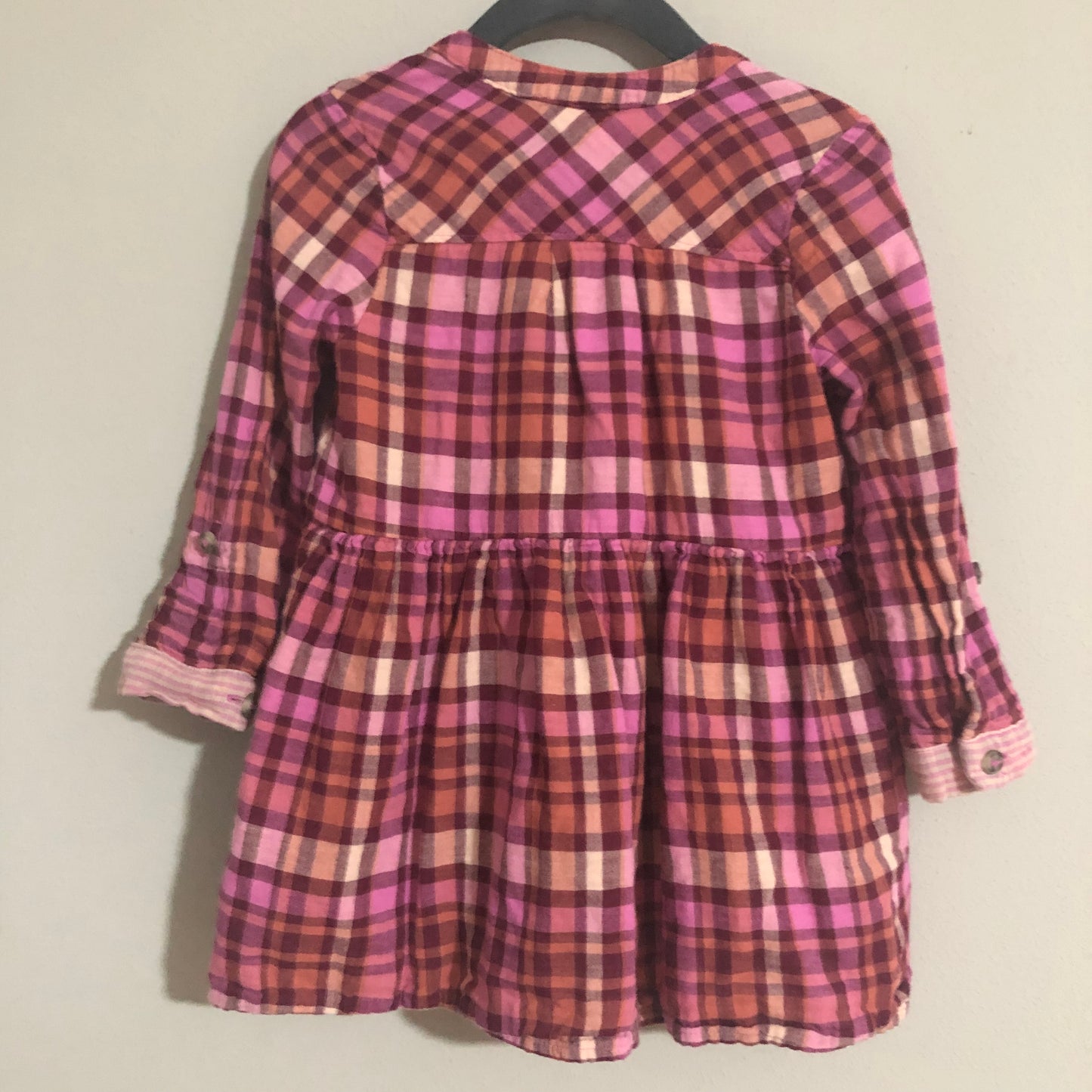 Cat & Jack Pink Plaid Cotton Dress, 3T (Pre-Loved)