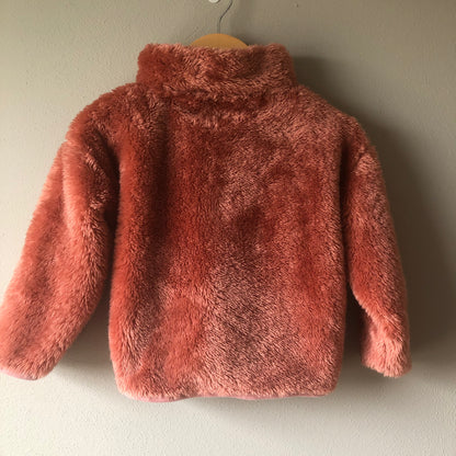 Little Road Co. Pink Fluffy Quarter Zip Up, 2Y (Pre-Loved)